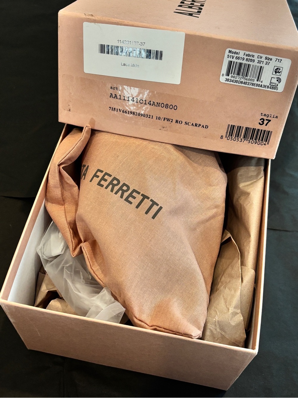 Alberta Ferretti Mint Green Lace Pointed Slip-On Mules - Picture 5 of 5